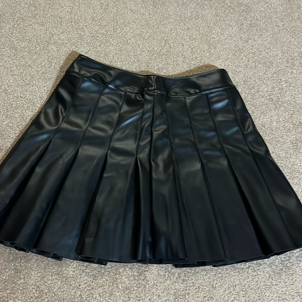 Faux leather skirt